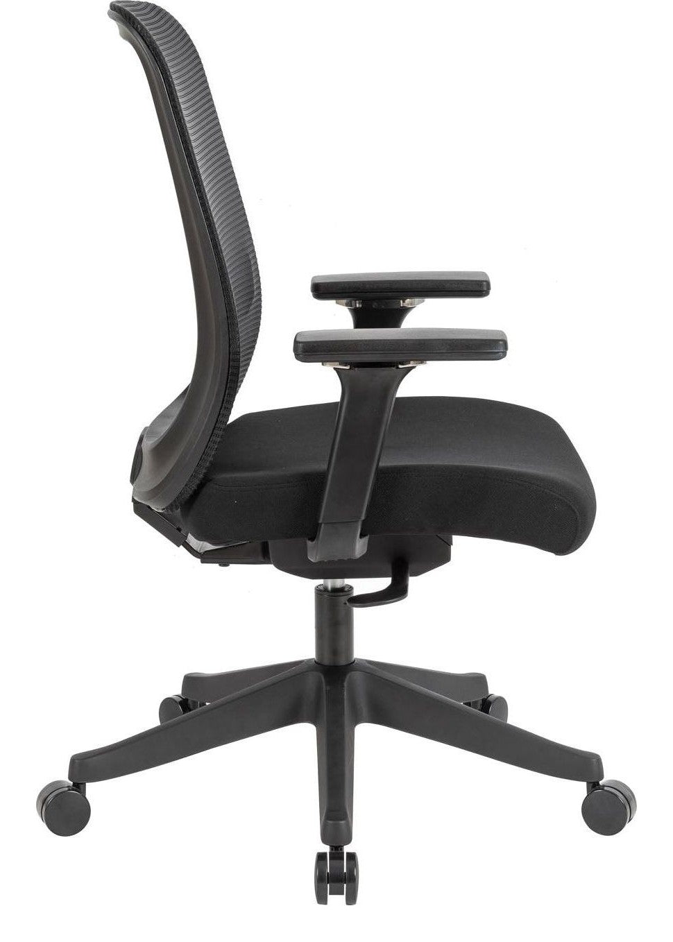 Lotus Ergonomic Mesh Chair in black from the side