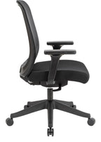 Lotus Ergonomic Mesh Chair in black from the side