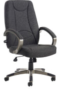 Lucca Fabric Manager's Chair in charcoal