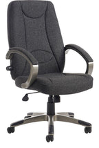 Lucca Fabric Manager's Chair in charcoal