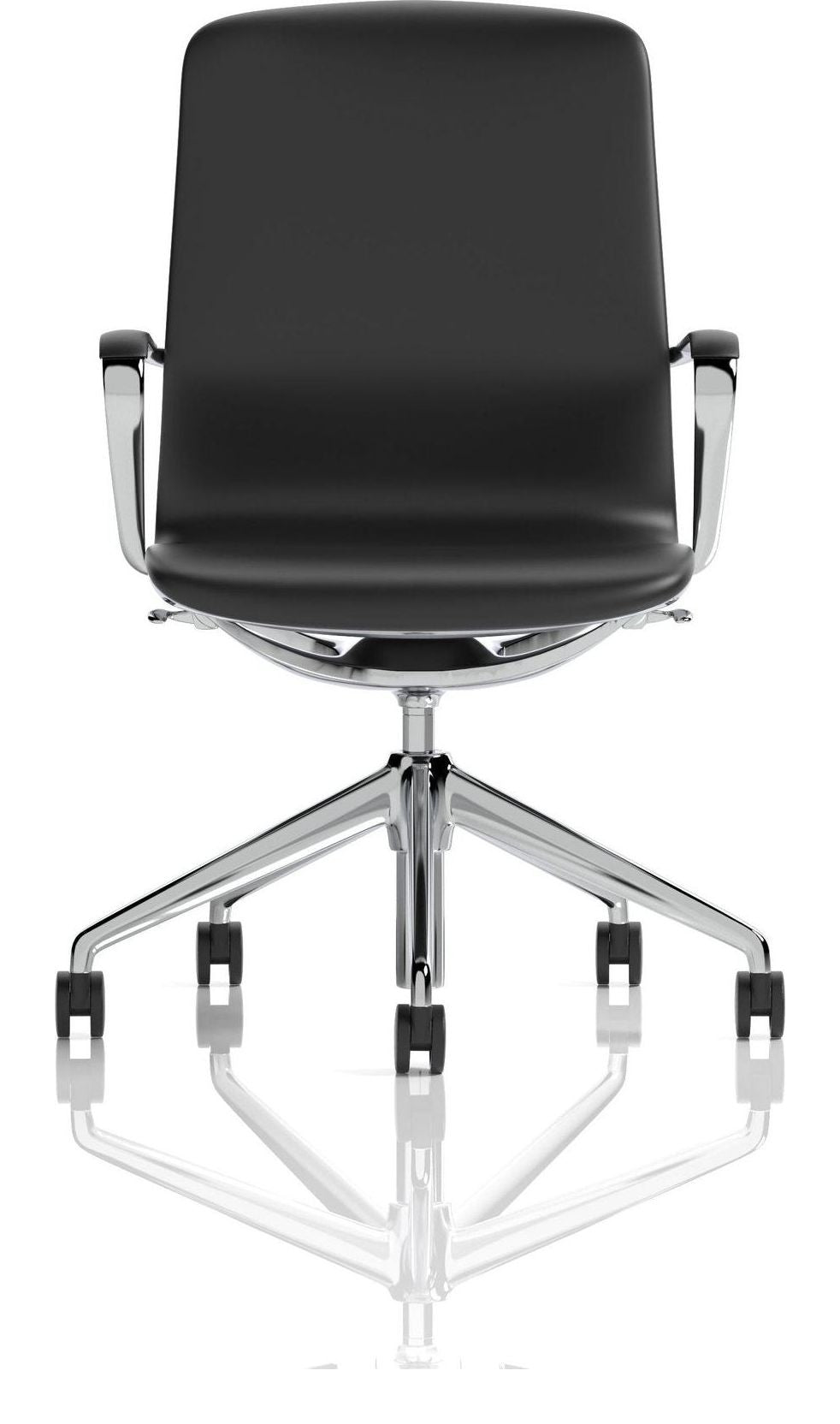Lucia High Back Executive Chair, chrome, castors, another view 1
