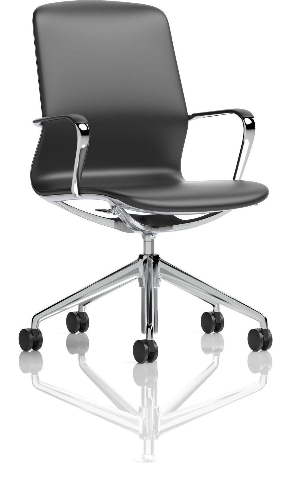 Lucia High Back Executive Chair, chrome, castors