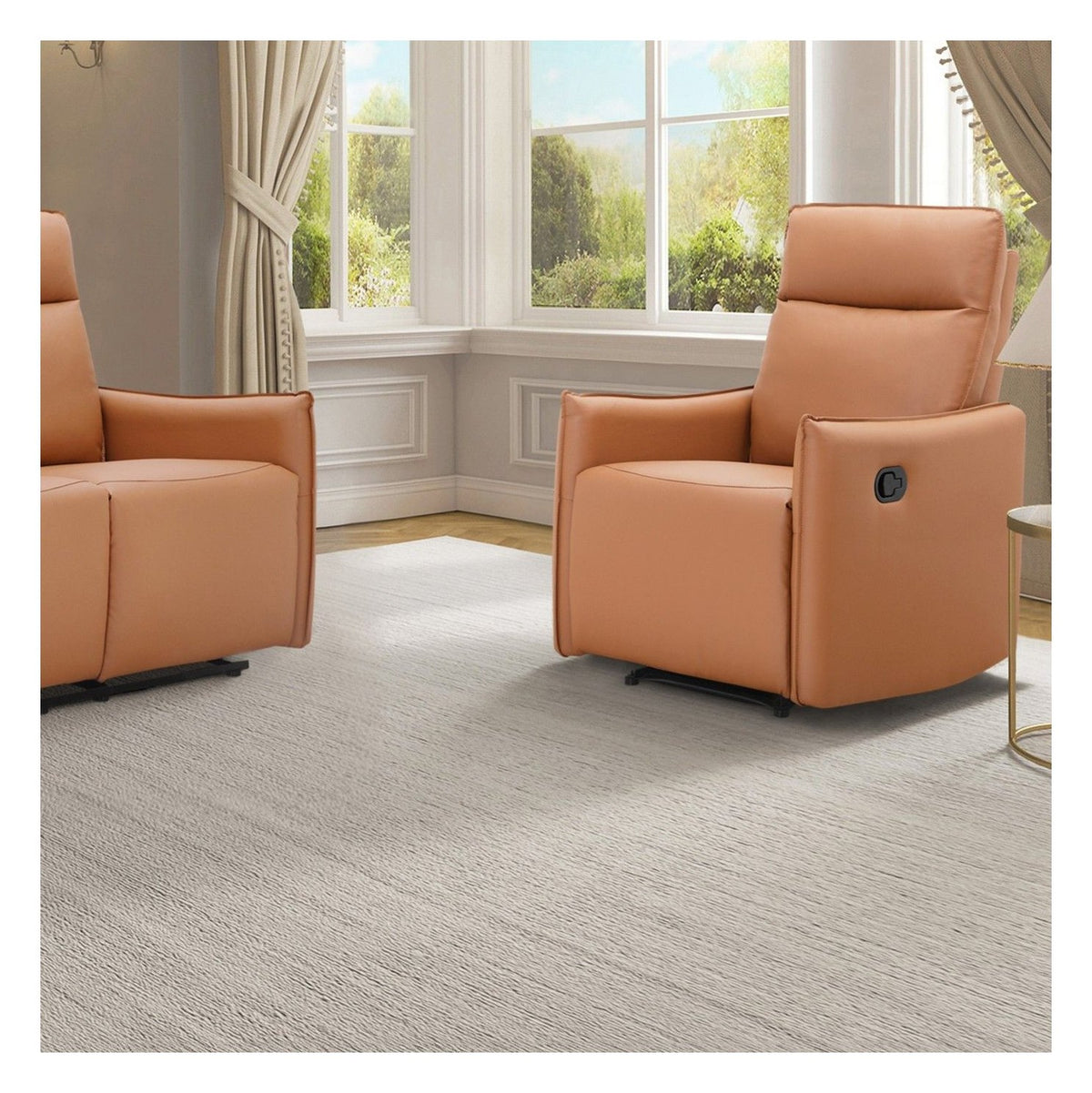 Lugo Recliner Armchair, Faux Leather, view 2