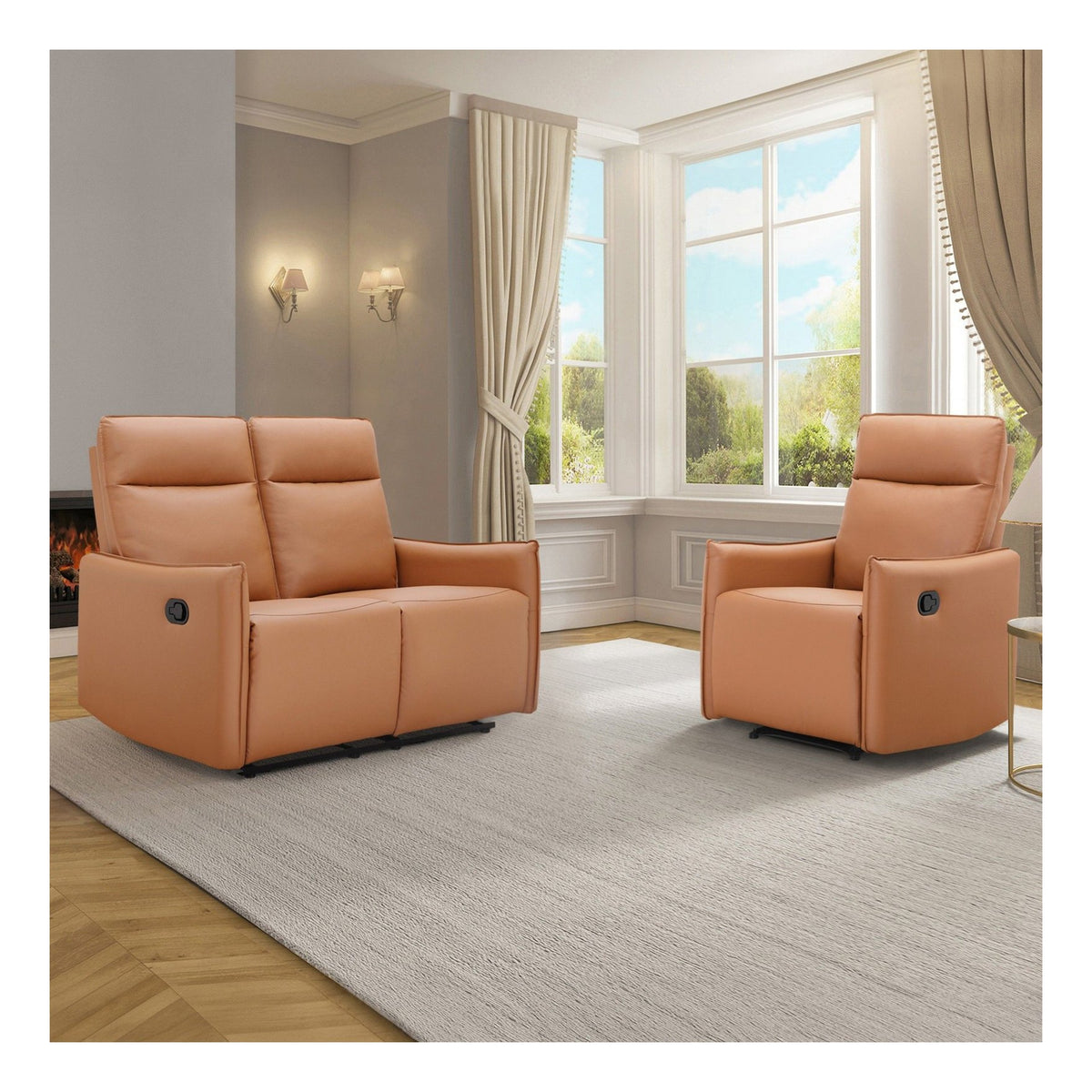 Lugo Recliner Armchair, Faux Leather, view 8