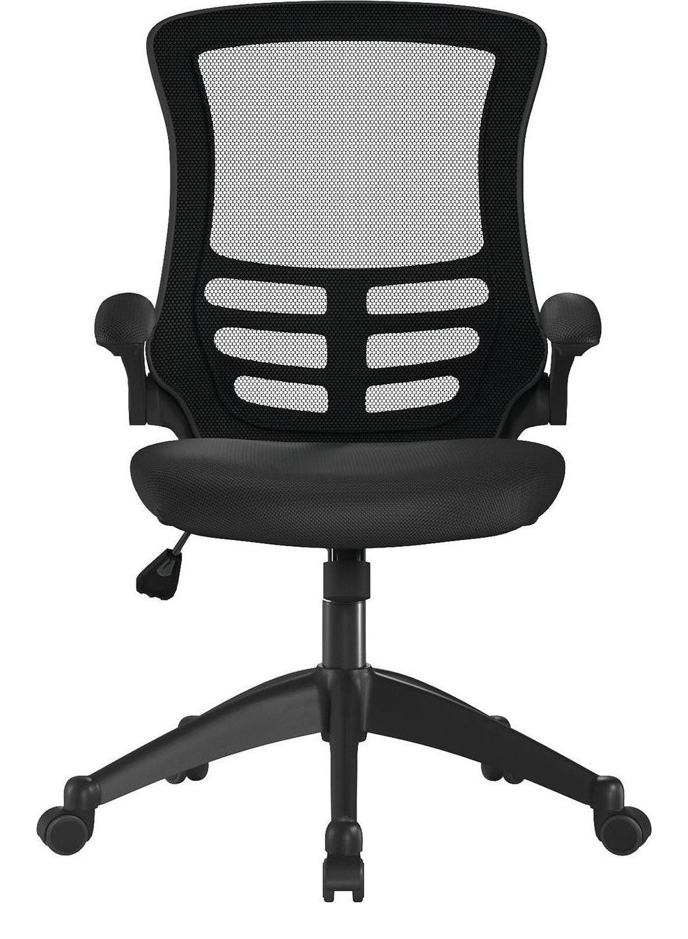 Luna High Back Mesh Chair in black, view 3