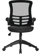 Luna High Back Mesh Chair in black, view 3