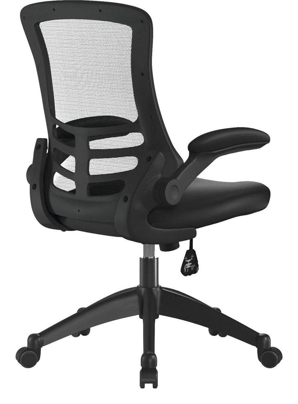 Luna High Back Mesh Chair in black, view 4
