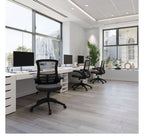 Luna High Back Mesh Chair in black, view 5