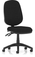 Luna II Lever Task Operator Chair, black fabric, no arms