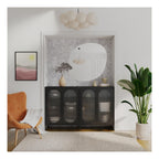 Luna Metal Accent Cabinet with Fluted Glass Doors, view 11
