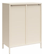 Luna Metal Accent Cabinet with Fluted Glass Doors, view 16