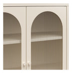 Luna Metal Accent Cabinet with Fluted Glass Doors, view 17