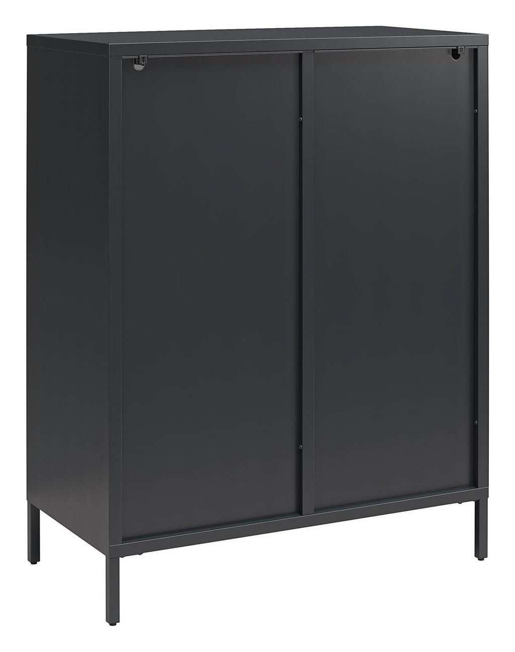 Luna Metal Accent Cabinet with Fluted Glass Doors, view 7