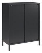 Luna Metal Accent Cabinet with Fluted Glass Doors, view 7