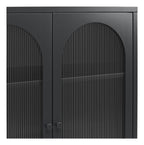 Luna Metal Accent Cabinet with Fluted Glass Doors, view 8