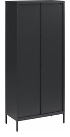 Luna Tall Metal Cabinet with Fluted Glass Doors, view 10
