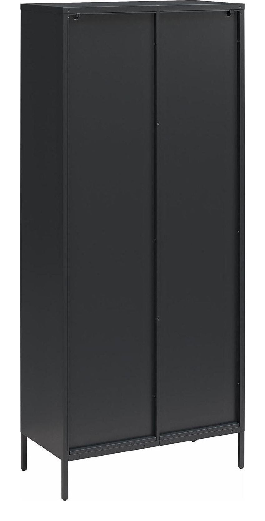 Luna Tall Metal Cabinet with Fluted Glass Doors, view 10