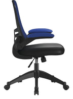 Luna Two Tone High Back Mesh Chair in blue/black, view 2