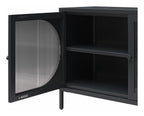 Luna Wide Metal Cabinet with Fluted Glass Doors, view 8