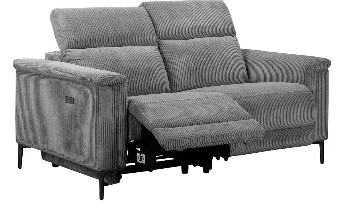 Lund 2 Seater Sofa with Electric Recliner, Corduroy, view 4