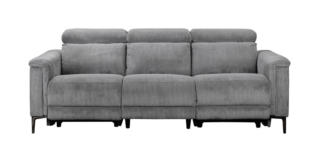 Lund 3 Seater Sofa with 2 Electric Recliners, Corduroy, view 3