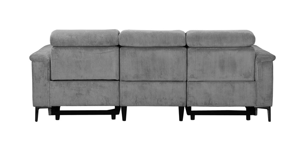Lund 3 Seater Sofa with 2 Electric Recliners, Corduroy, view 5