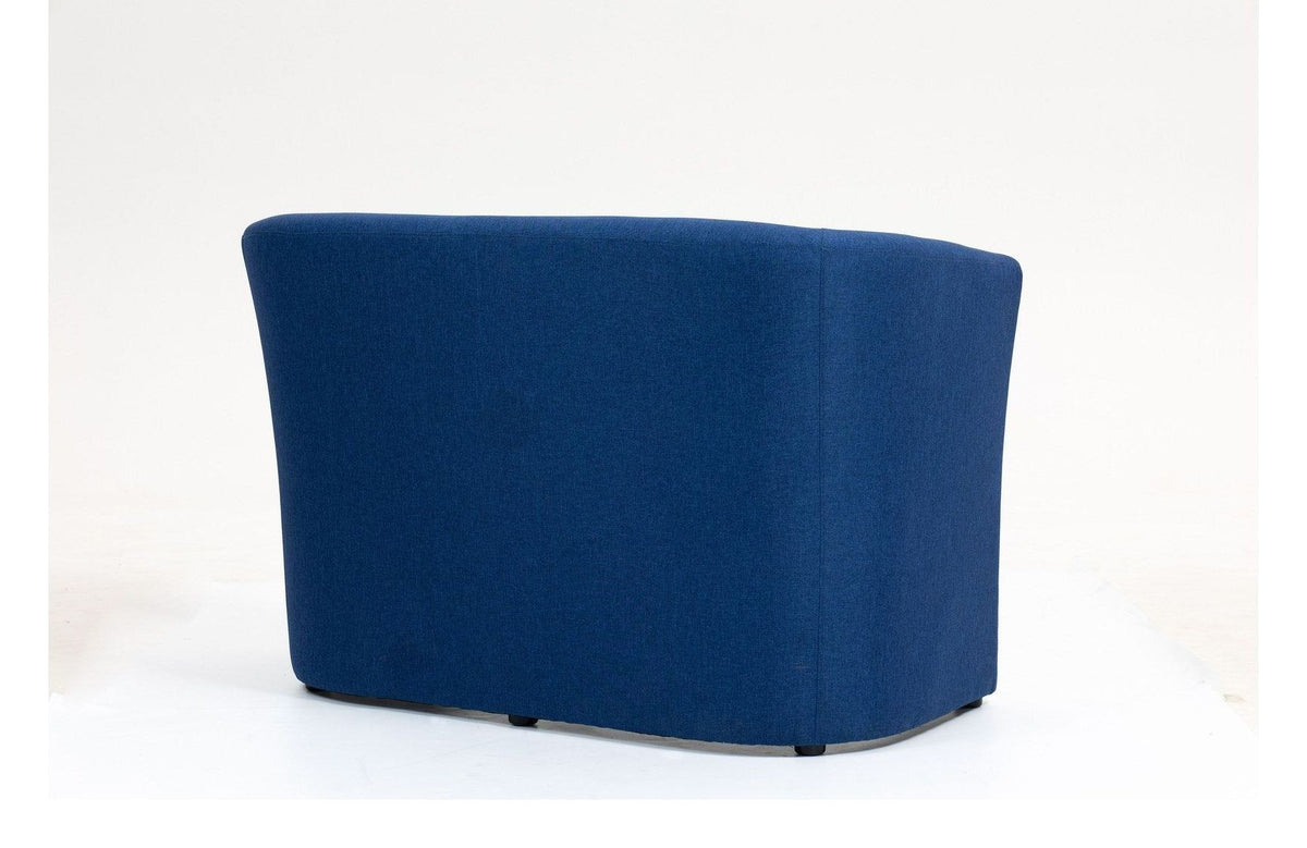 Luxe Fabric Tub Chair, cobalt blue, 2 seater