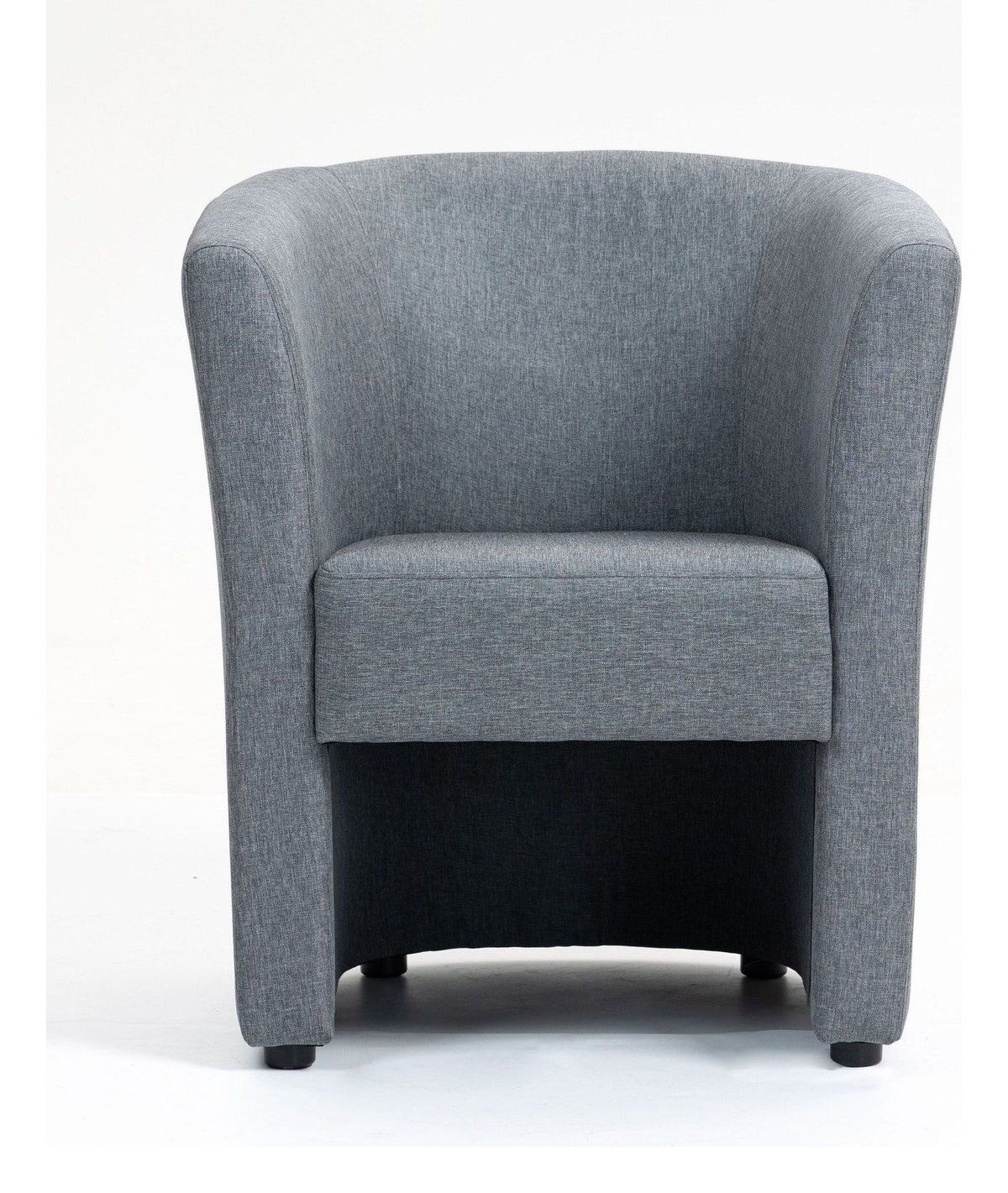 Luxe Fabric Tub Chair, smoke grey, 1 seater
