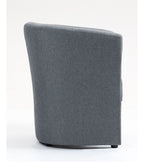 Luxe Fabric Tub Chair, smoke grey, 1 seater