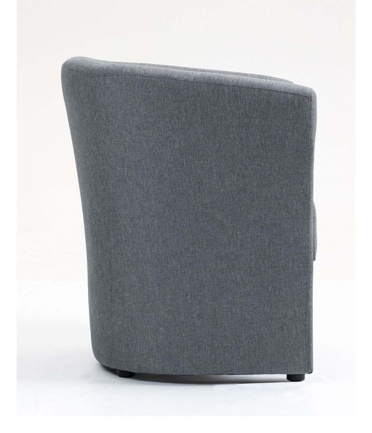 Luxe Fabric Tub Chair, smoke grey, 1 seater