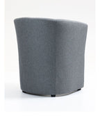 Luxe Fabric Tub Chair, smoke grey, 1 seater