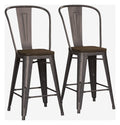 Luxor 24" Metal Counter Stool (Pack Of 2)