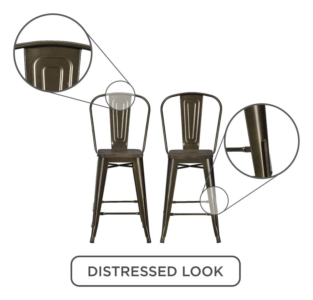 Luxor 24" Metal Counter Stool (Pack Of 2), view 10