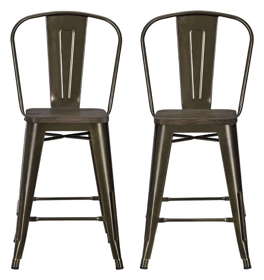 Luxor 24" Metal Counter Stool (Pack Of 2), view 7