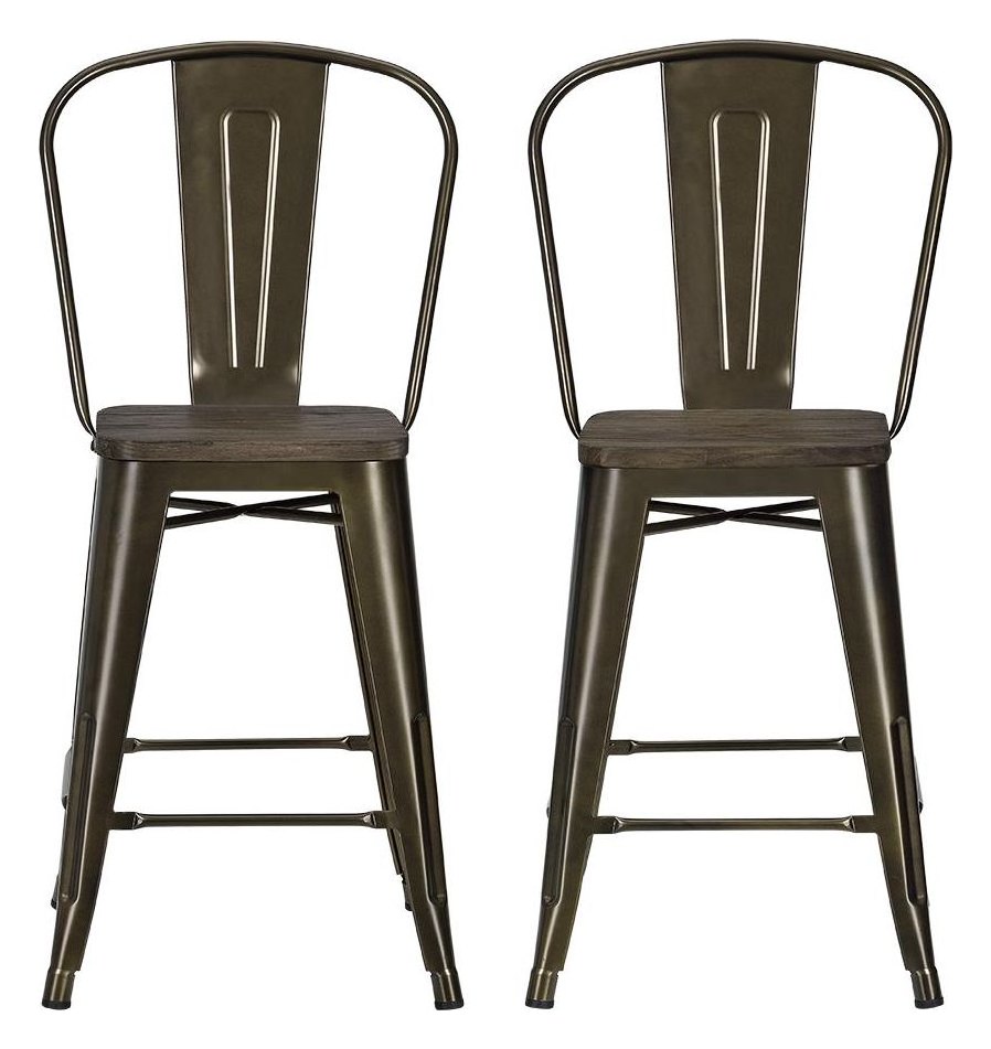 Luxor 24" Metal Counter Stool (Pack Of 2), view 8