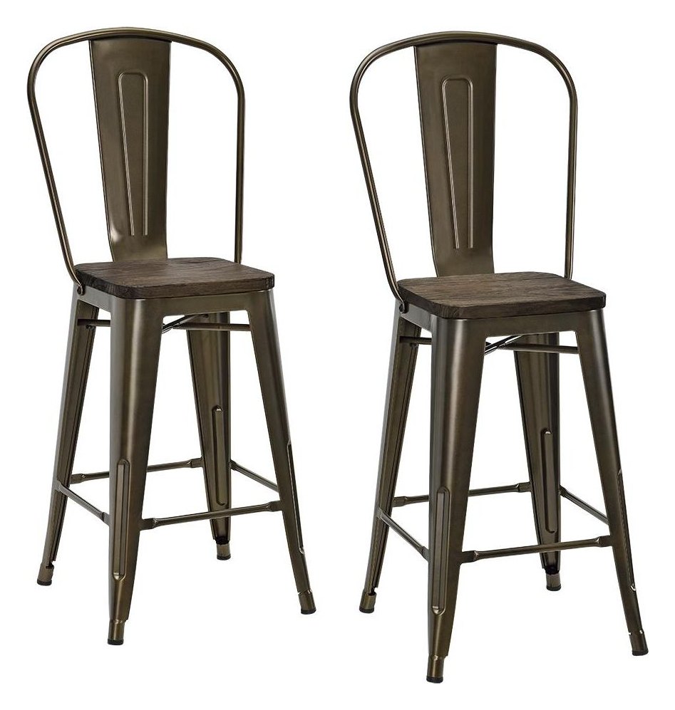 Luxor 24" Metal Counter Stool (Pack Of 2), view 9