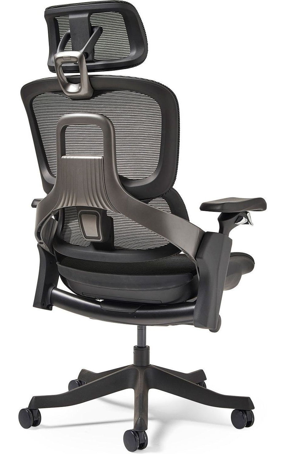 Lyra Ergonomic Mesh Chair in black from the back