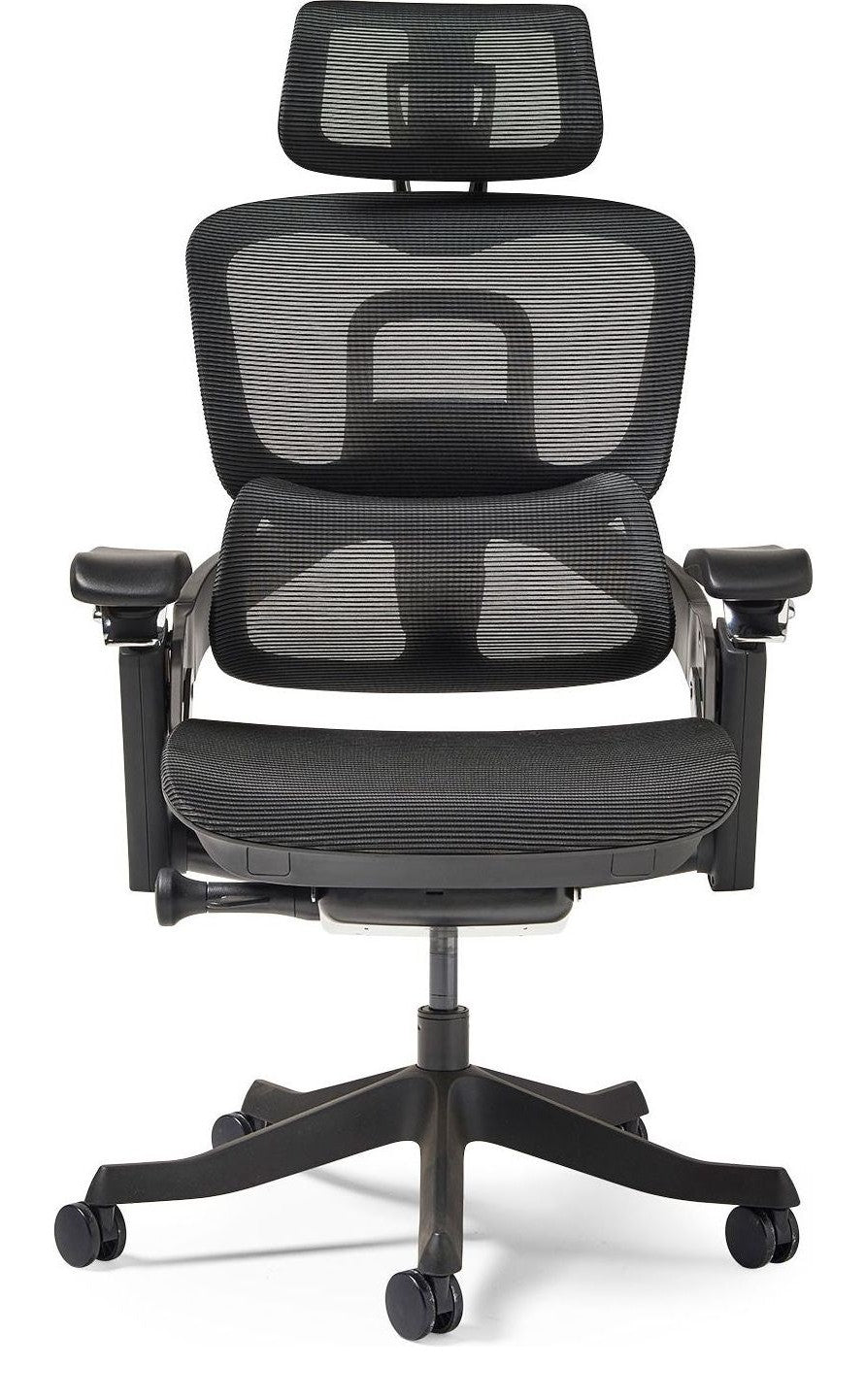 Lyra Ergonomic Mesh Chair in black from the front