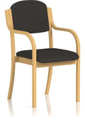 Madrid Wooden Frame Visitor Chair, with arms