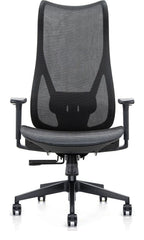 Mala Full Mesh Ergonomic Chair in ultra high back, black
