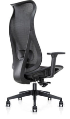Mala Full Mesh Ergonomic Chair in ultra high back, black