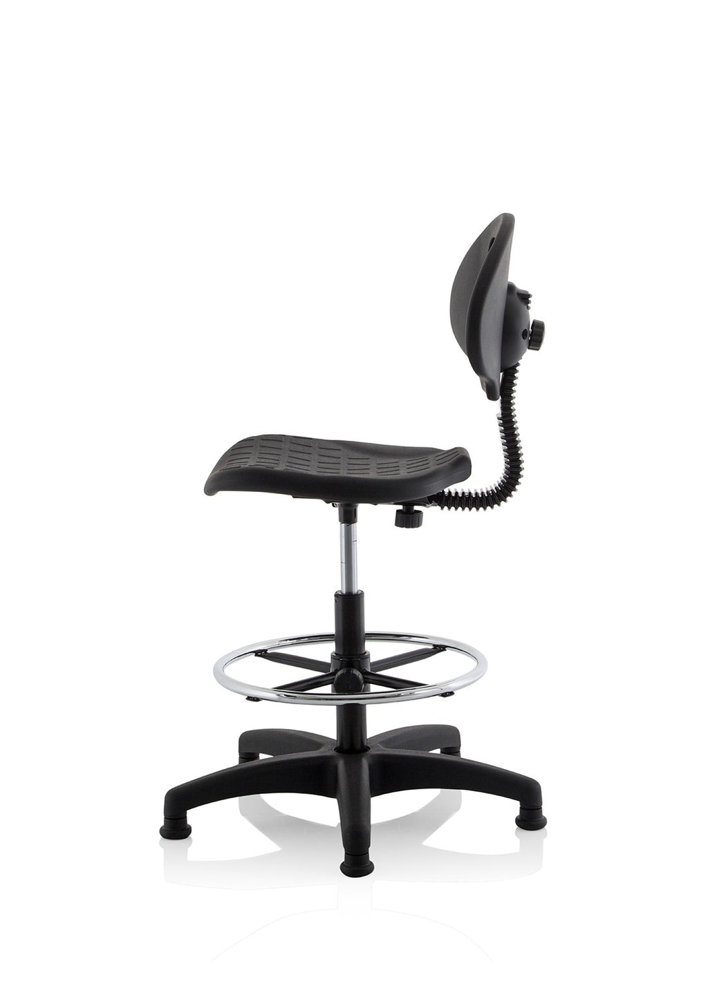 Malaga Polyurethane Medium Back Hi Rise Draughtsman Task Operator Chair, another view 3