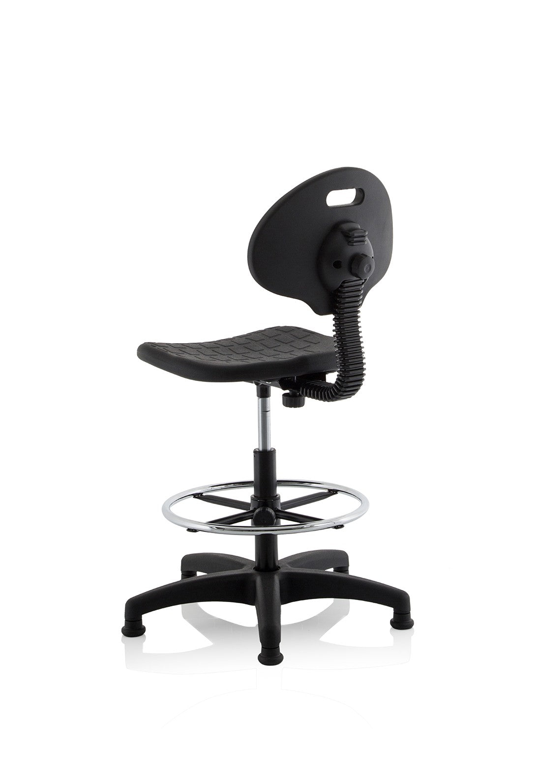 Malaga Polyurethane Medium Back Hi Rise Draughtsman Task Operator Chair, another view 4