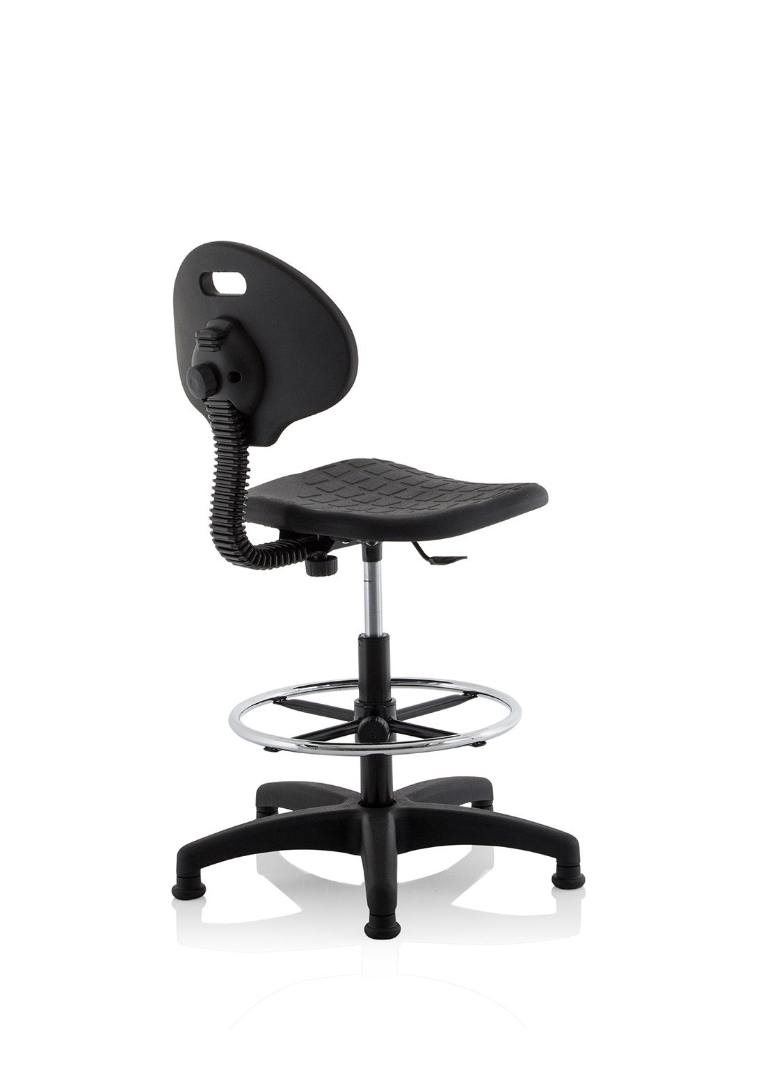 Malaga Polyurethane Medium Back Hi Rise Draughtsman Task Operator Chair, another view 6