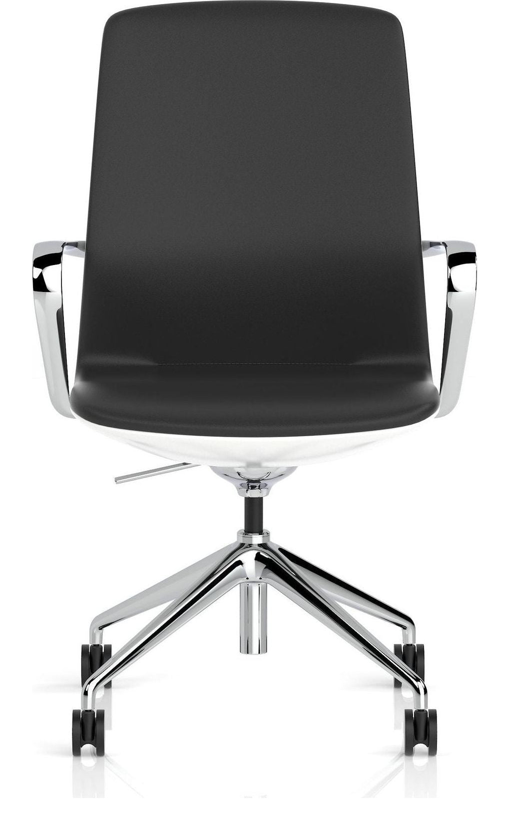 Mara Black PU Executive Chair, white, another view 1