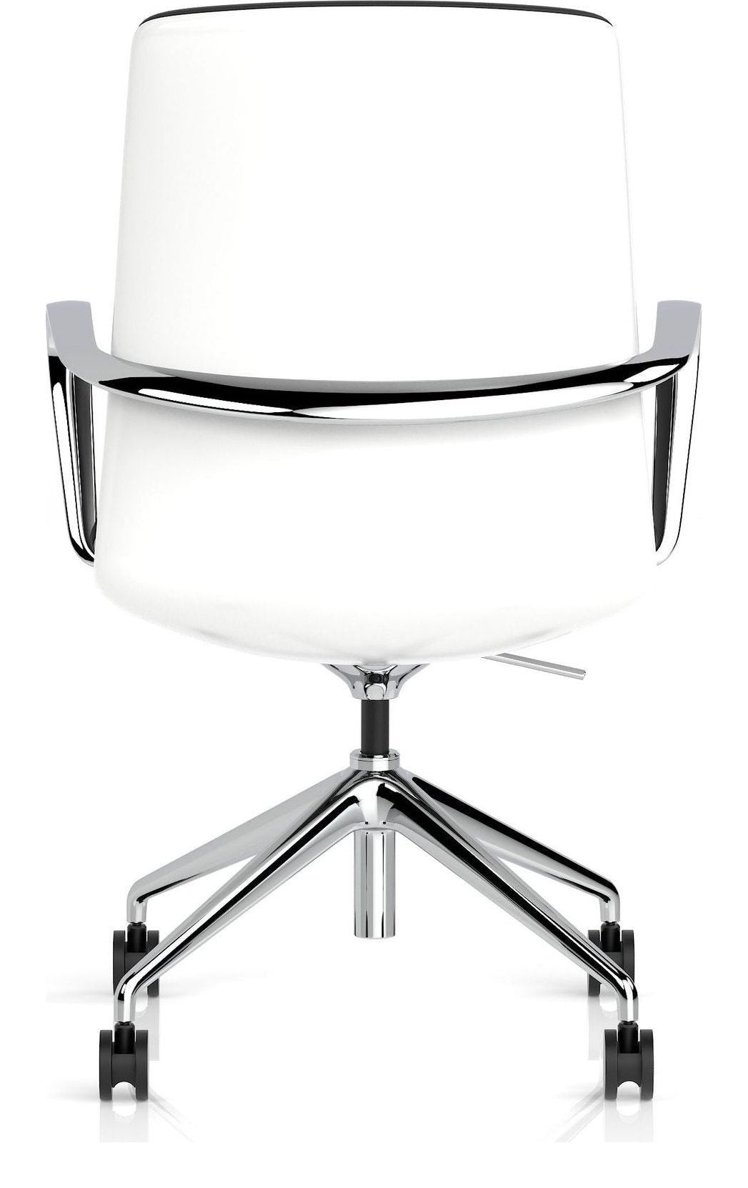 Mara Black PU Executive Chair, white, another view 4