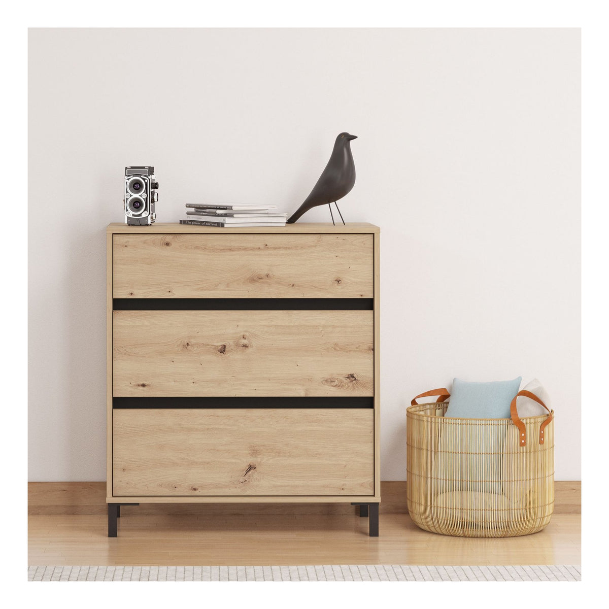 Marron 3-Drawer Dresser, view 3