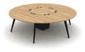 Mason Arthur Circular Cluster Desk with Steel Legs, black frame