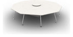 Mason Arthur Polygonal Cluster Desk with Steel Legs, black frame