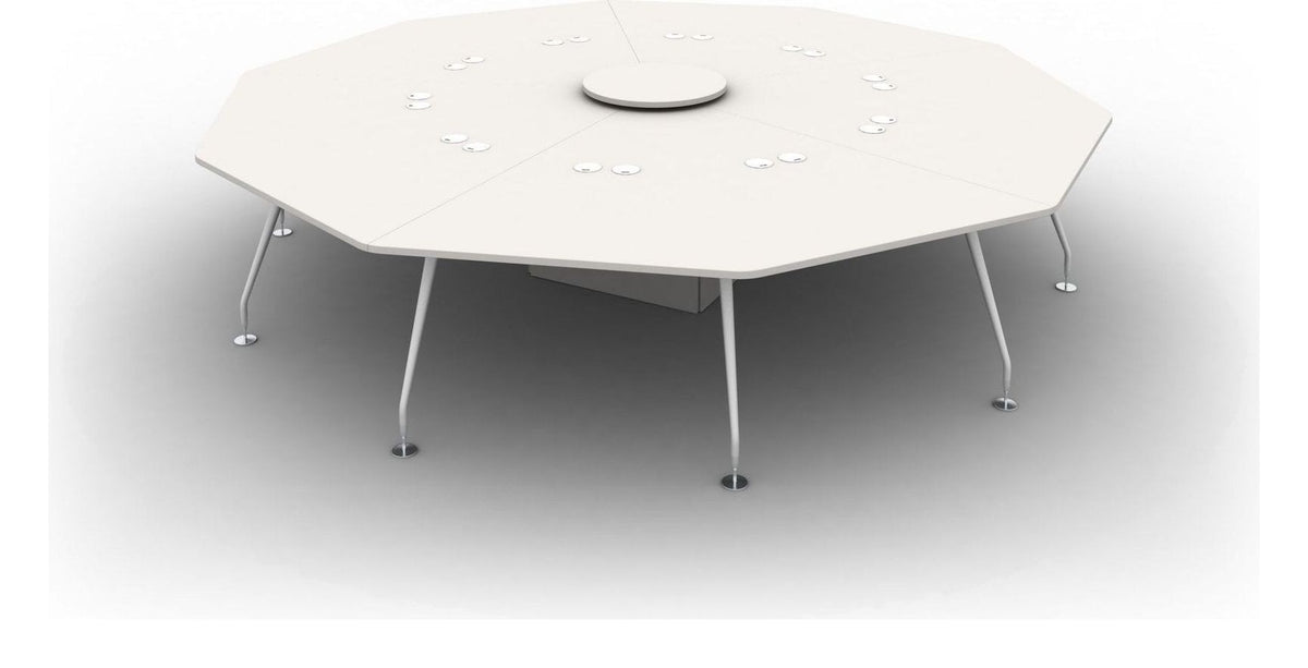 Mason Arthur Polygonal Cluster Desk with Steel Legs, black frame